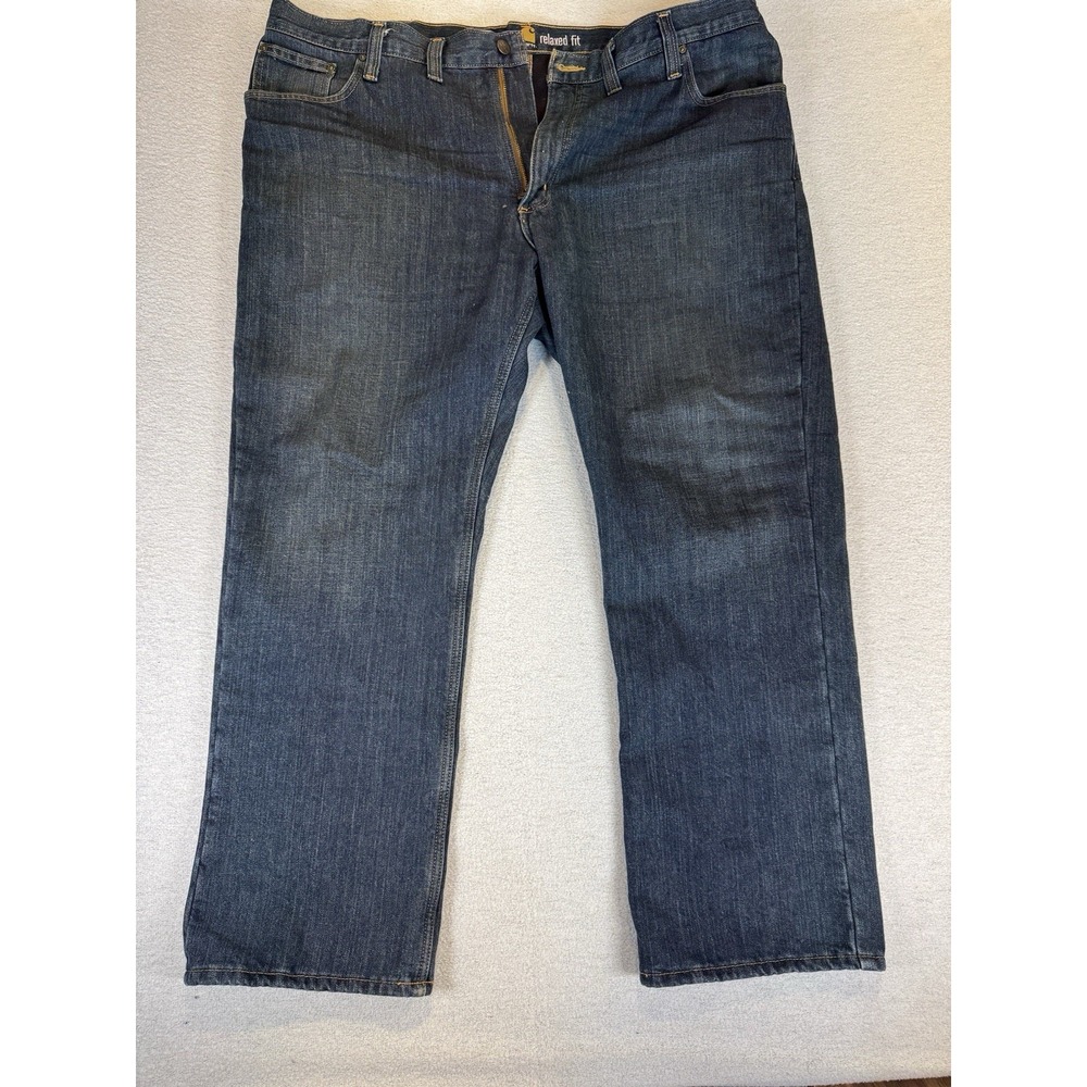 Carhartt Relaxed Fit Fleece Lined Men's Blue‎ Jeans Size 44x30